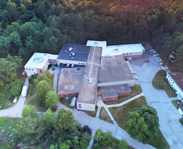 Drone image of the Chase building
