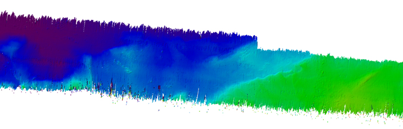 Colorful image of bathymetric data.