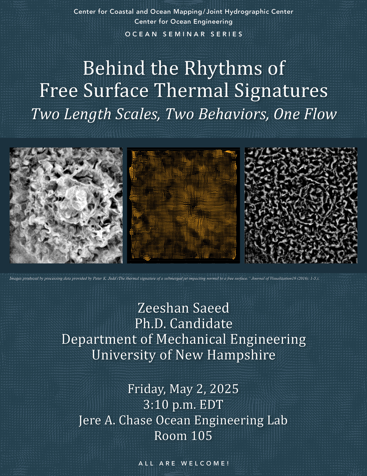 Behind the Rhythms of Free Surface Thermal Signatures: Two Length Scales, Two Behaviors, One Flow