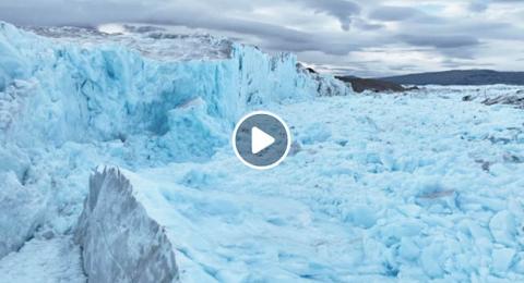Still from a video of ice taken aboard the Swedish I/B Oden.