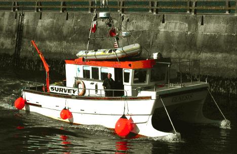 Motor vessel GENESIS used for deployment of Reson 8125 multibeam