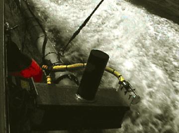 Reson 8125 and sound speed sensor mounted