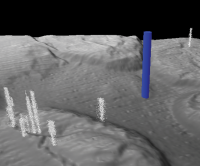Seeps mapped on the edge of a salt dome a few miles from the wellhead.