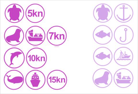 Icons for mariners' symbology
